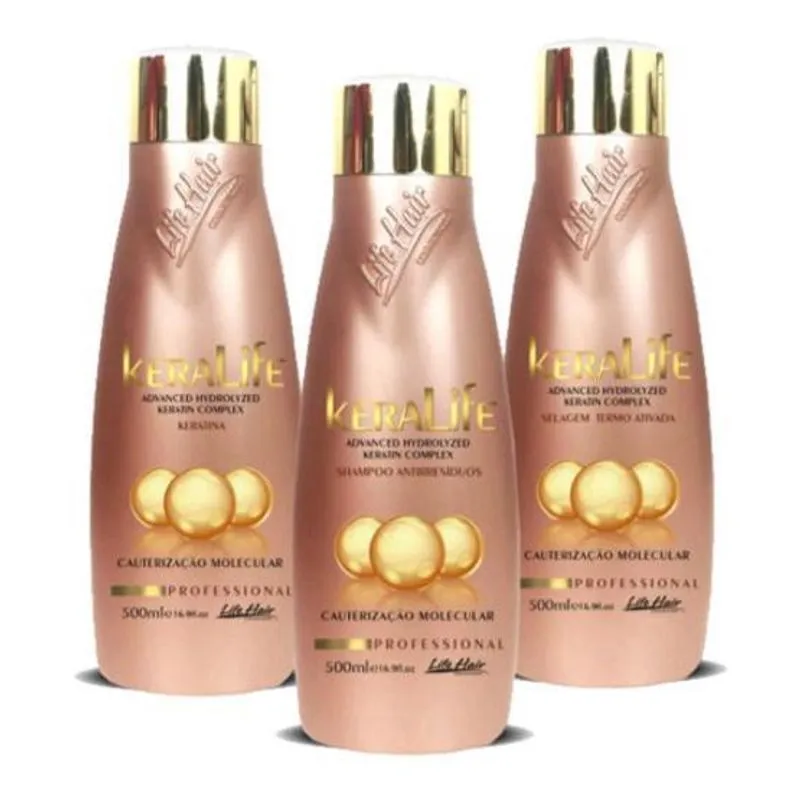 Kit Cauterização Capilar Keralife Life Hair 3X500Ml