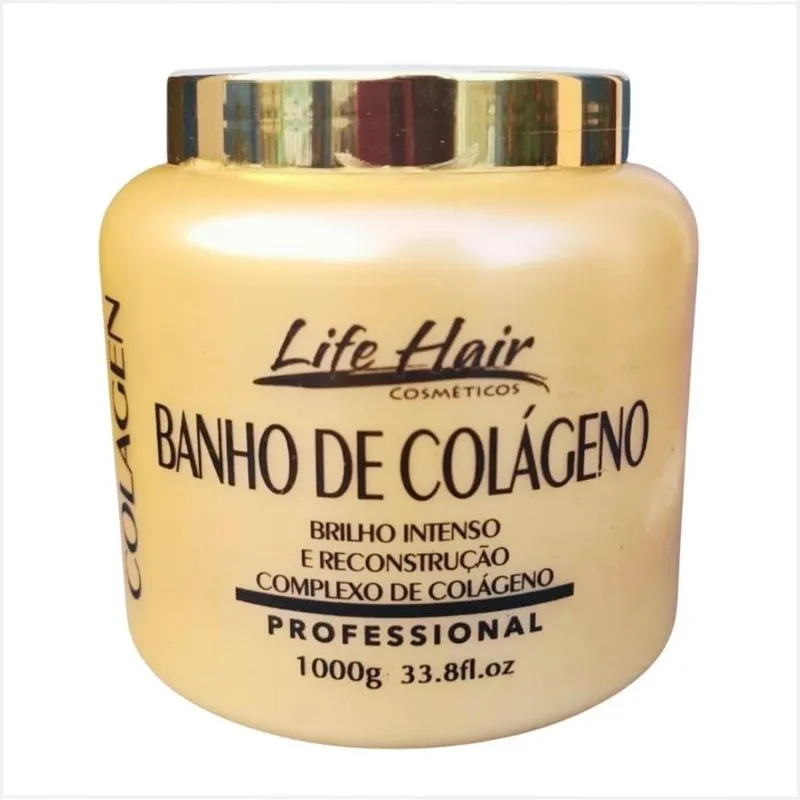 Máscara Tratamento Capilar Banho De Colágeno Life Hair 1kg