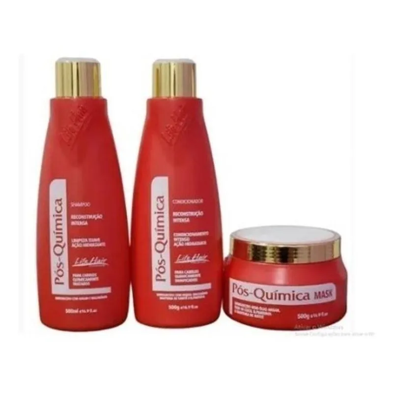 Kit Manutenção Pós Química Life Hair+brinde