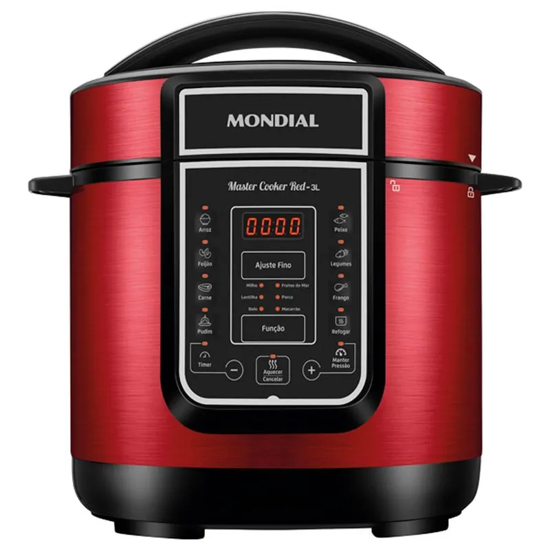 Panela De Pressão Elétrica Mondial 3 Litros Vermelha 110V