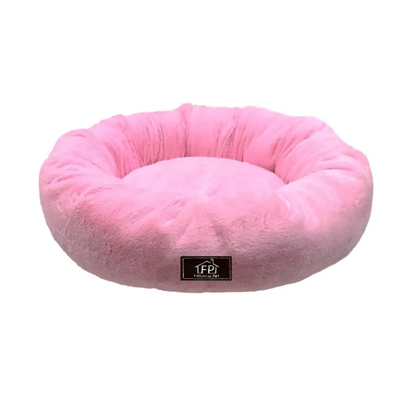 Cama Fábrica Pet Nuvem Pelúcia Rosa Para Cães E Gatos - Tamanho M