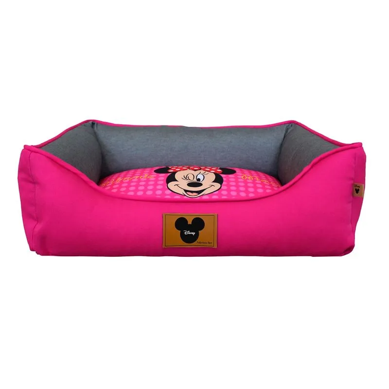 Cama Retangular Minnie Poá P/ Cães E Gatos Fábrica Pet Rosa