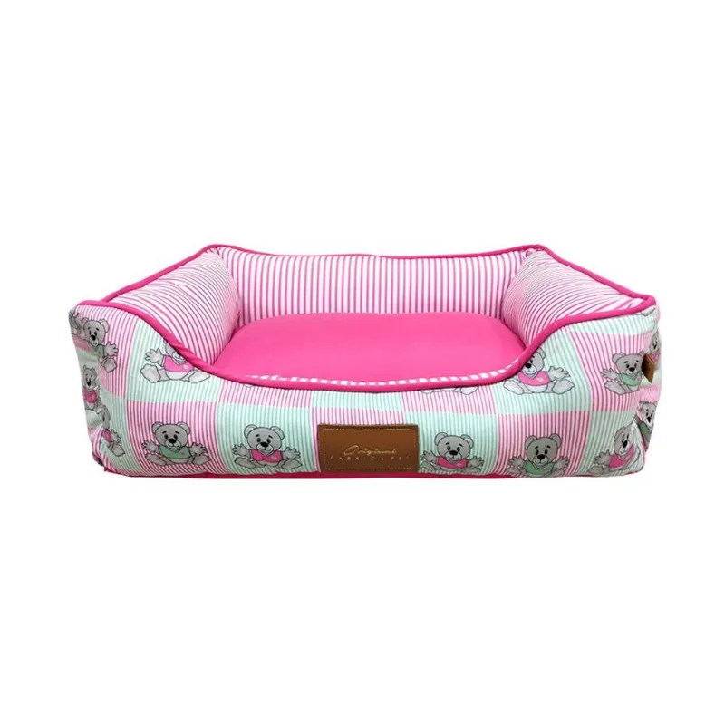 Cama Fábrica Pet Fluffy Rosa Para Cães E Gatos - Tamanho G