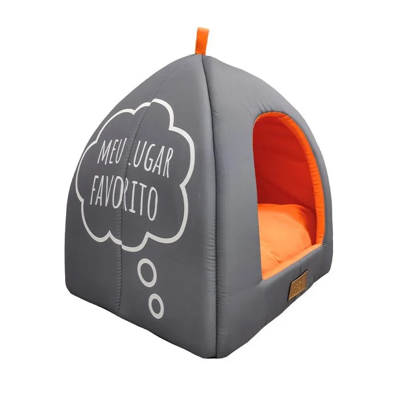 Cabana Fábrica Pet Neon Laranja Para Cães E Gatos