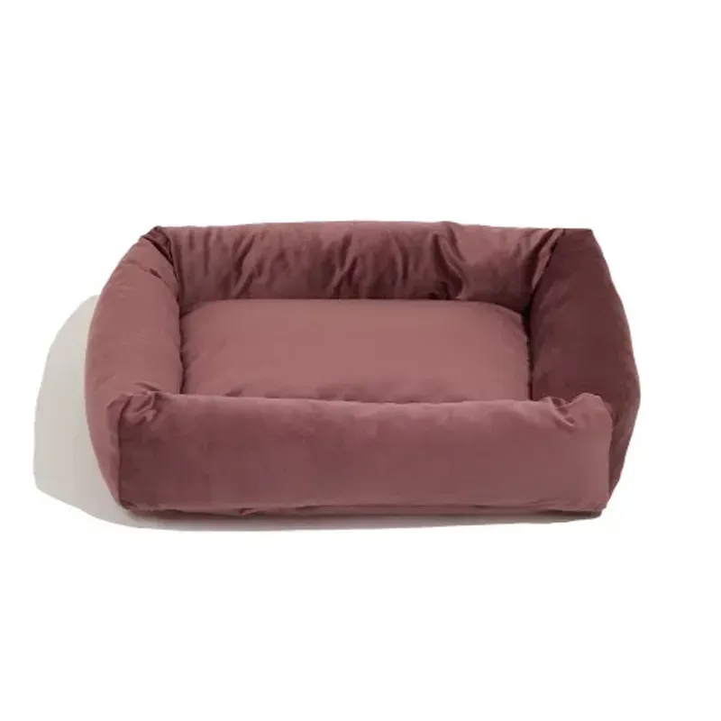 Cama Retangular Veludo para Cães e Gatos Spike Rose M