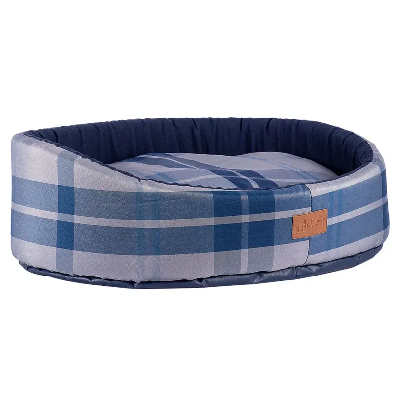 Cama Oval Buddy Fábrica Pet Xadrez G