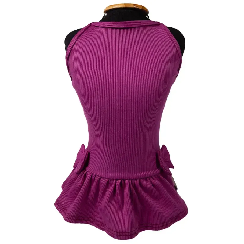 Vestido Canelado Roxo Fábrica Pet M