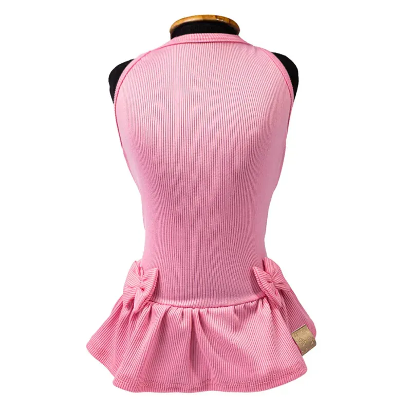 Vestido Canelado Rosa Fábrica Pet GG