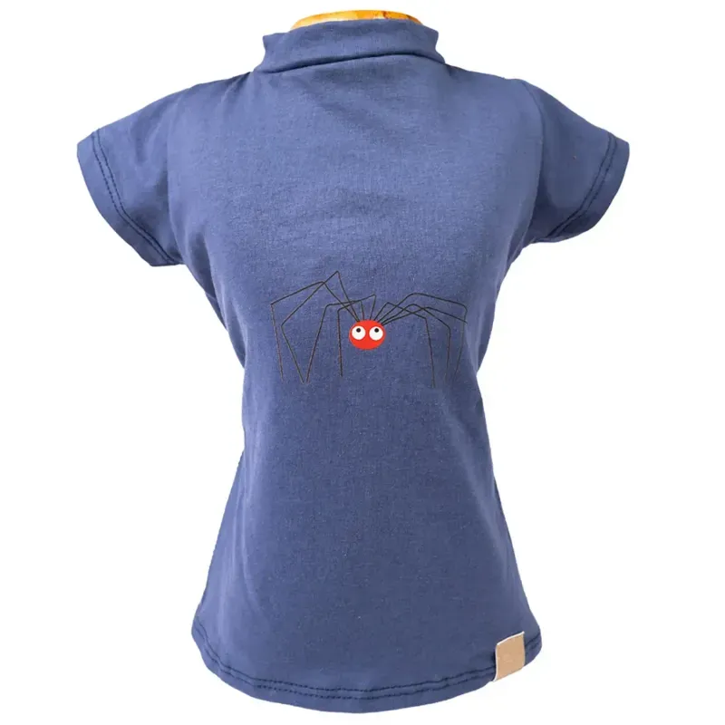 Blusa Gola Careca Aranha Fábrica Pet Azul M