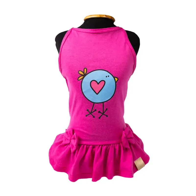 Vestido Pintinho Rosa Fábrica Pet G