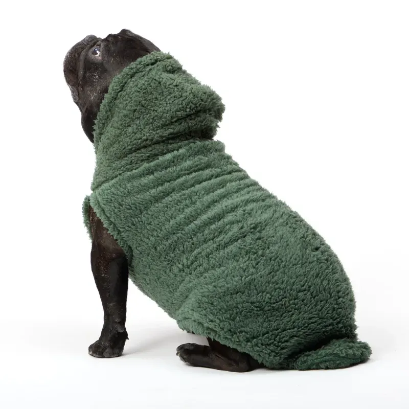 Blusa Sherpa com Capuz Fábrica Pet Verde P