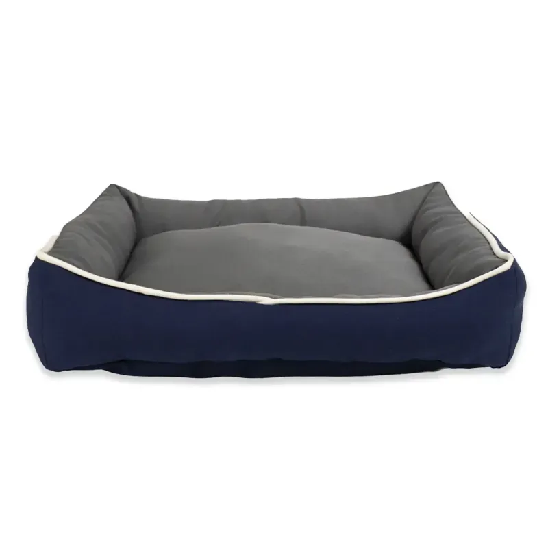Cama Bicolor Fábrica Pet Azul e Cinza GG
