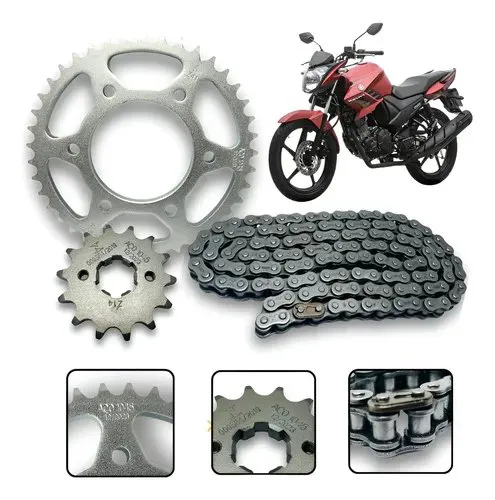 KIT RELACAO FAZER 150 14-23 41TX14TX428HX126L ACO 1045 PRATA BRAVO RACING