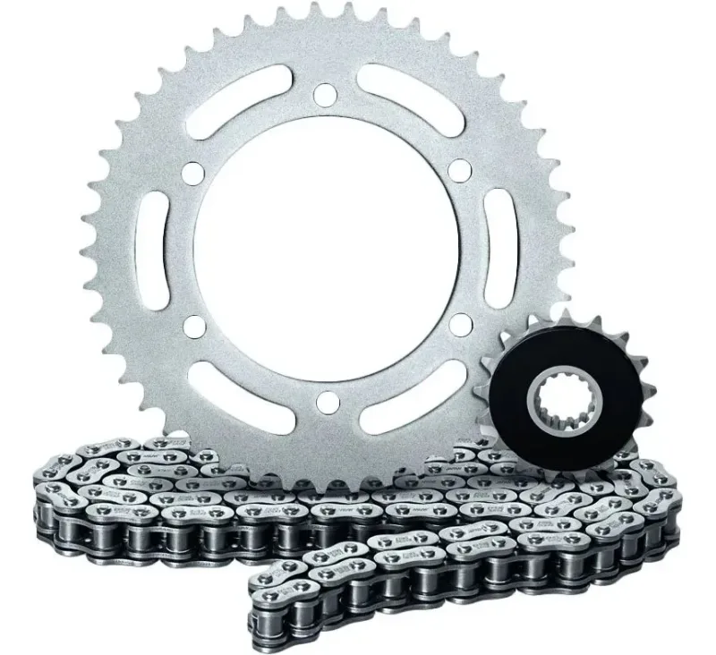 KIT RELACAO LANDER XTZ 250 06-08 45TX15T 428HX130L ACO 1045 PRATA BRAVO RACING