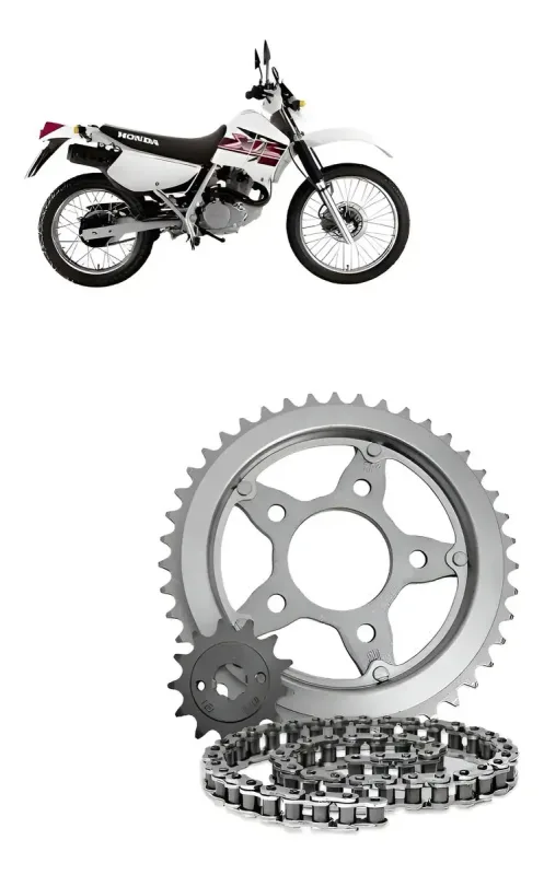 KIT RELACAO XR 200 520H 43TX13TX108L ACO 1045 BRAVO RACING