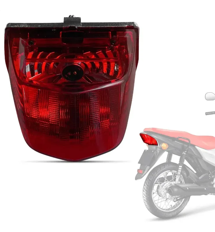 LANTERNA TRAS POP 110I 15-25 (C-CHICOTE C-LAMPADA) VERMELHO BRAVO RACING