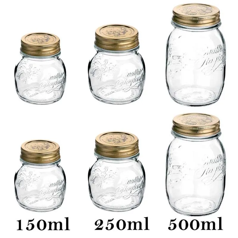 6 Potes herméticos pequenos Quattro Stagioni Bormioli Rocco para papinhas, compotas, conservas, frutas e sobremesas