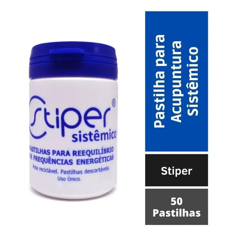 3x Pastilha Stiper Para Acupuntura - Pote Com 50unid