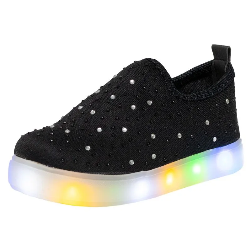 Tênis Infantil Feminino Led Club Happy - 22006 PRETO 24