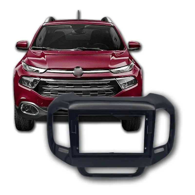 Moldura Multimídia 9 Fiat Toro 16/20 Black Piano - (padrão