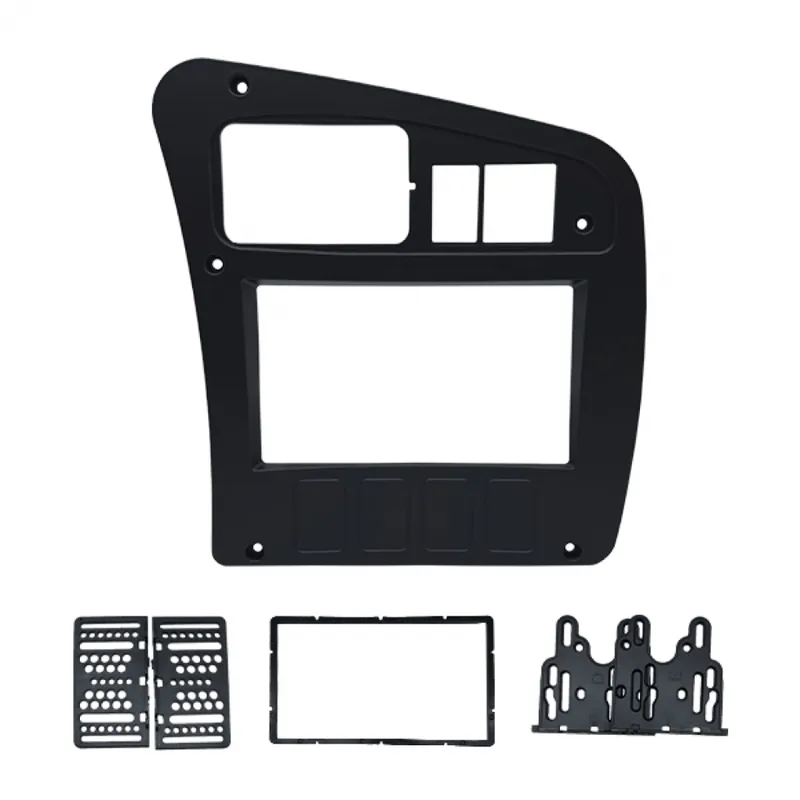 Moldura 2 Din Mercedes Benz 712/914/1620/1634/1938/2423 Painel Teclas - Preta