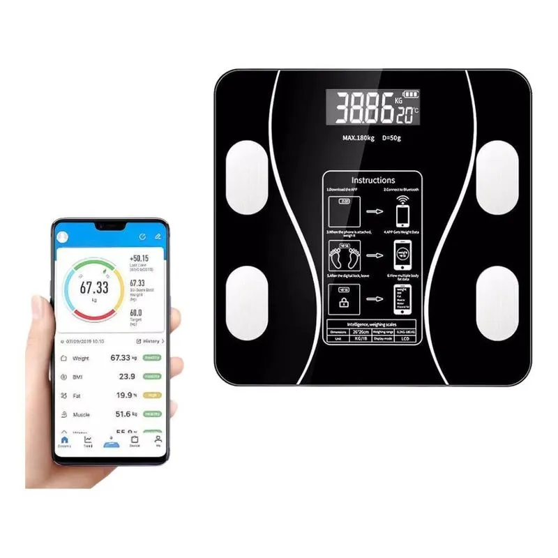 Balança Bioimpedância Smart Display 8 Sensores Com Display