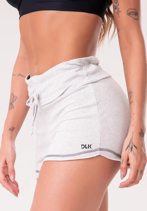 Short Moletom Mescla Claro Com Cadarço Dlk MESCLA / P