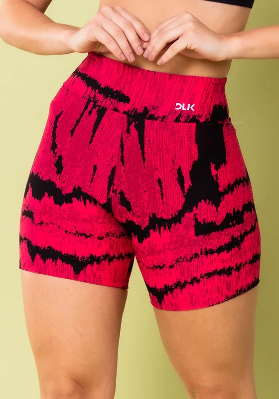 Short Energy Estampado Frequência Rosa Dlk VERMELHO / P