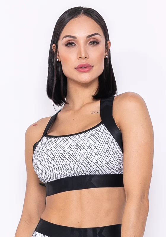 Top Sem Bojo Technology Com Alças Cruzadas Branca Dlk BRANCO / P