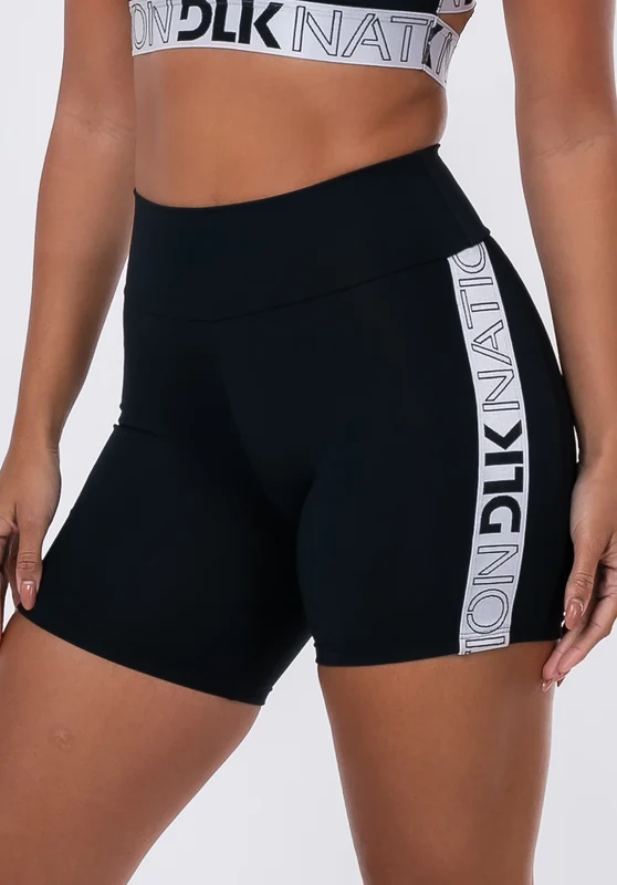 Bermuda Nation Com Elástico Personalizado Na Lateral Preto Com Prata Dlk CINZA / M