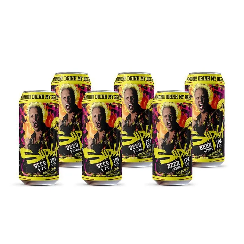 Cerveja Supla Beer Ipa Caixa Com 6 Latas 473ml