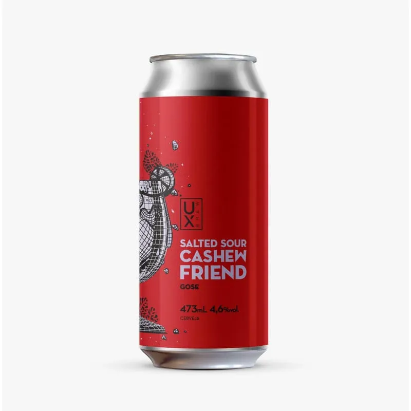 Cerveja Ux Brew Salted Sour Cashew Friend - 6 Latas 473Ml
