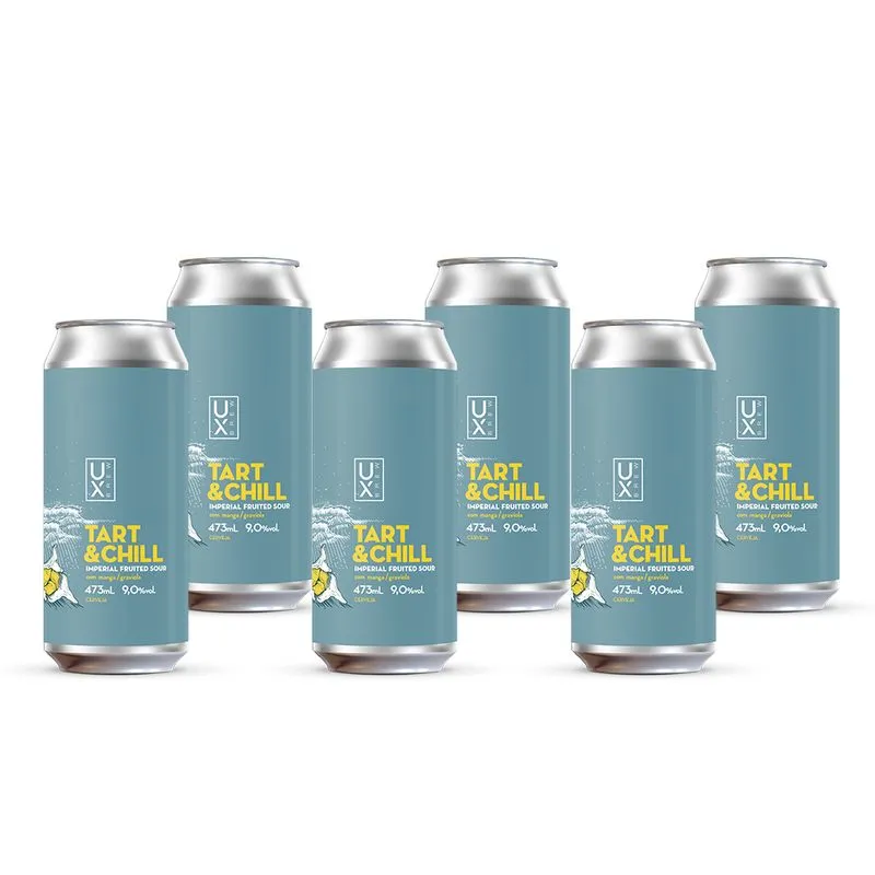 Cerveja Ux Brew Tart & Chill Manga Caixa C/6 Latas De 473ml