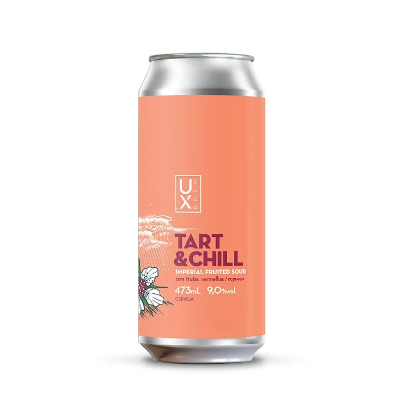 Cerveja Ux Brew Tart And Chill Frutas Vermelhas E Cupuaçu - Imperial Fruited Sour 473ml