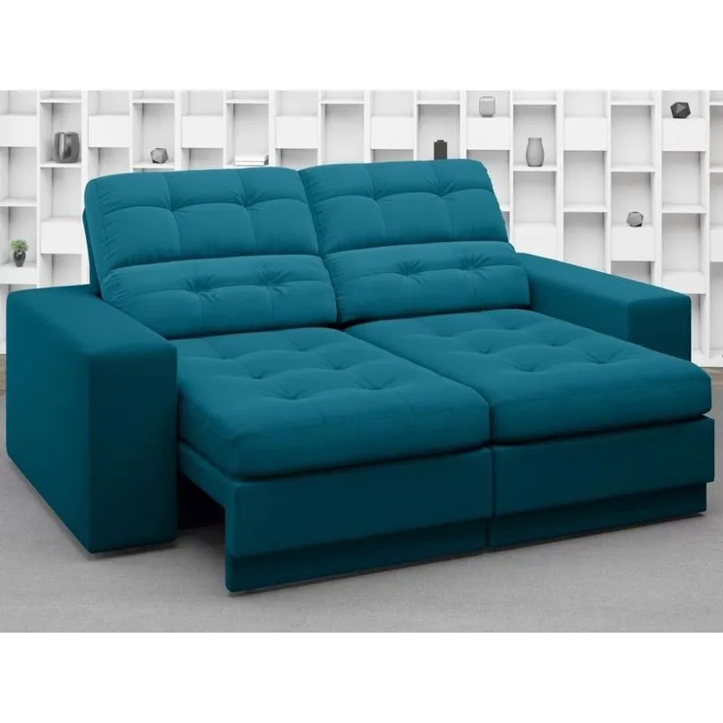 Sofá Jobim 1,70m Assento Retrátil e Reclinável Velosuede Royal - netsofas