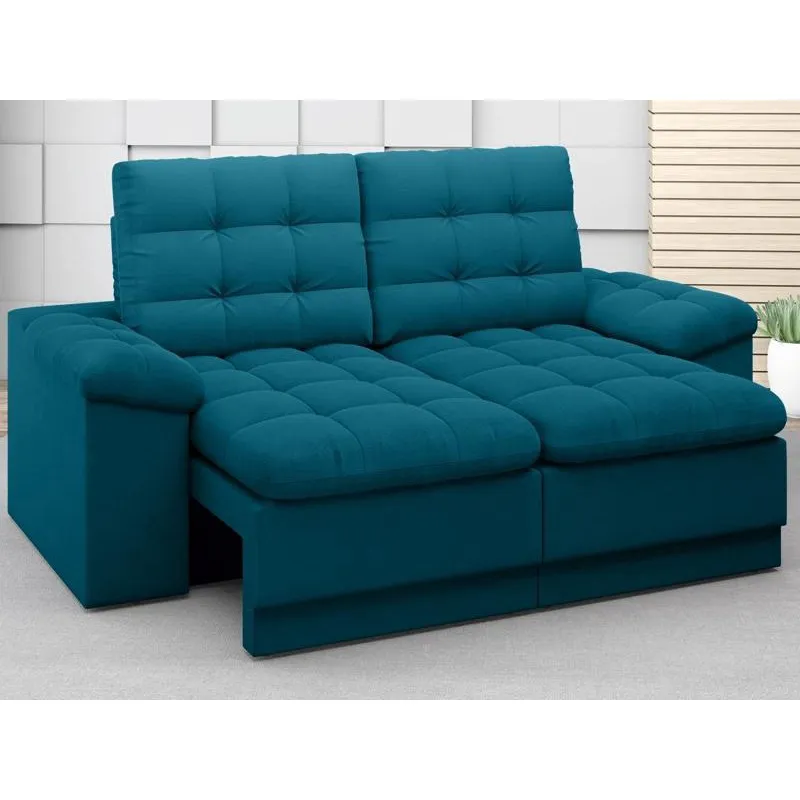 Sofá Confort 1,80m Assento Retrátil e Reclinável Velosuede Royal - netsofas