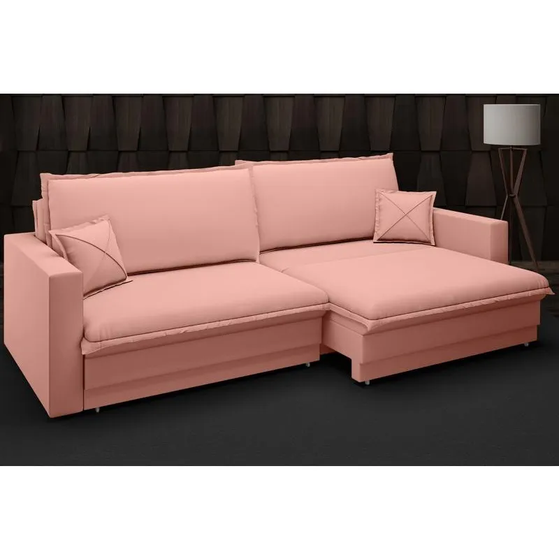 Sofá Tango 2,00m sem caixa, Retrátil e Reclinável Velosuede Rose - netsofas