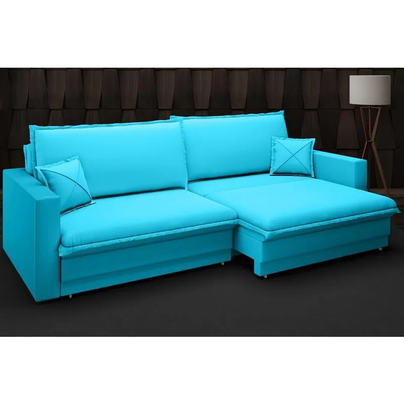 Sofá Tango 2,20m sem caixa, Retrátil e Reclinável Velosuede Turquesa - netsofas