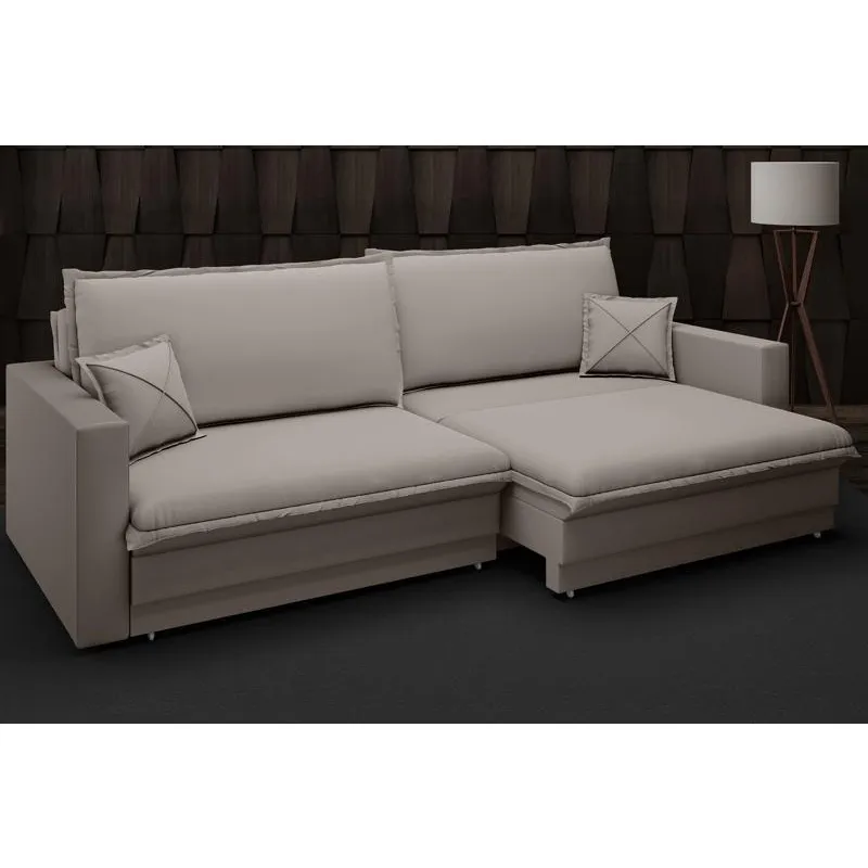 Sofá Tango 2,60m sem caixa, Retrátil e Reclinável Velosuede Marrom - netsofas