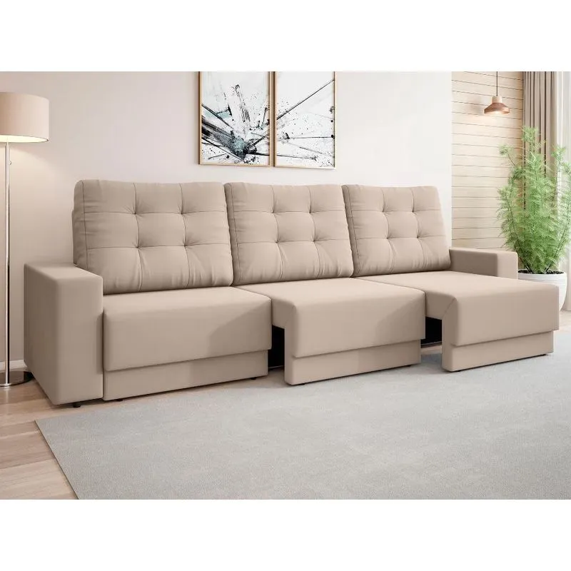 Sofá Boston Retrátil e Reclinável 2,30m Velosuede - netsofas