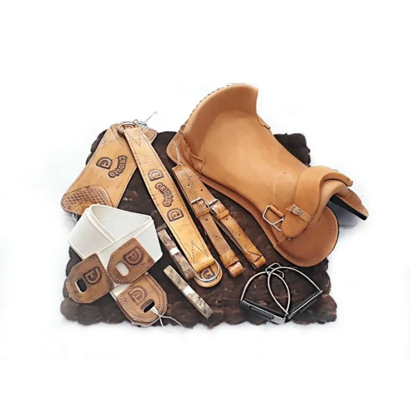Montaria Sela Freio Ouro Cavalo Crioulo Jm04