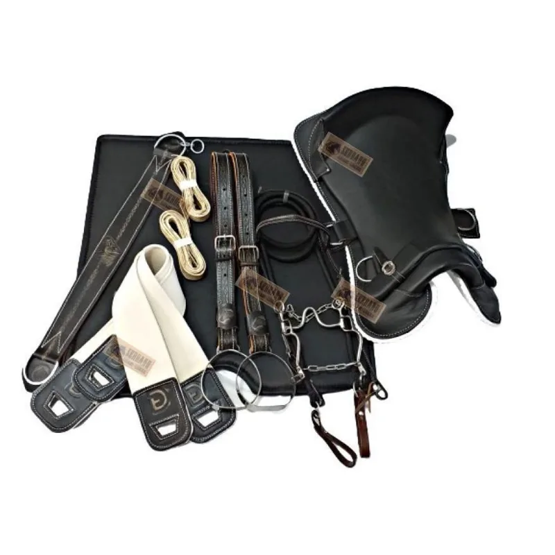 Kit 13x Peças Montaria Sela Freio De Ouro Com Travessão