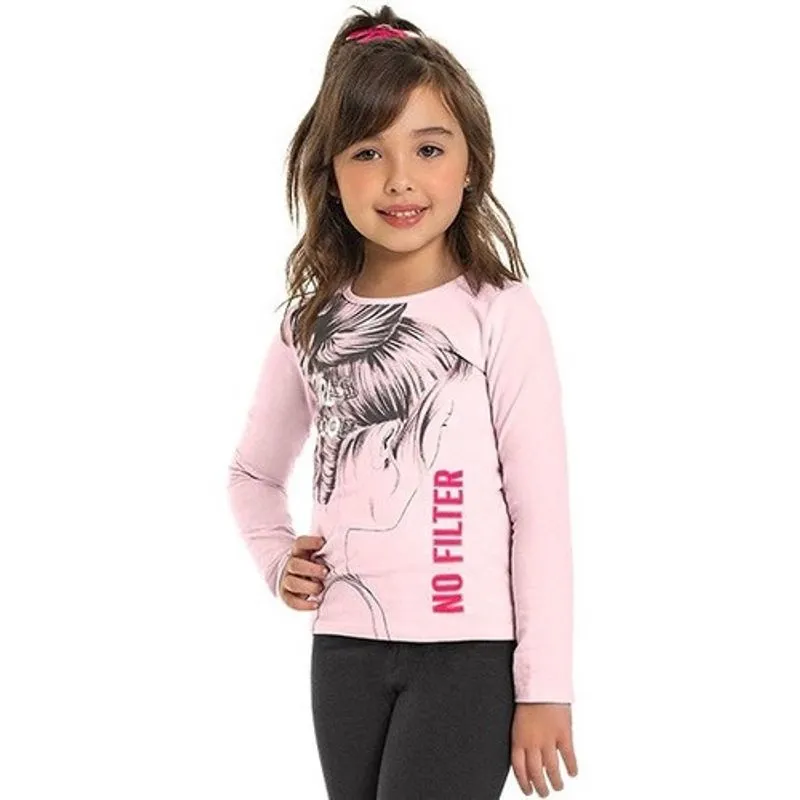 Blusa Juvenil Manga Longa Lantejoulas Marlan 24711 T 12 à 16