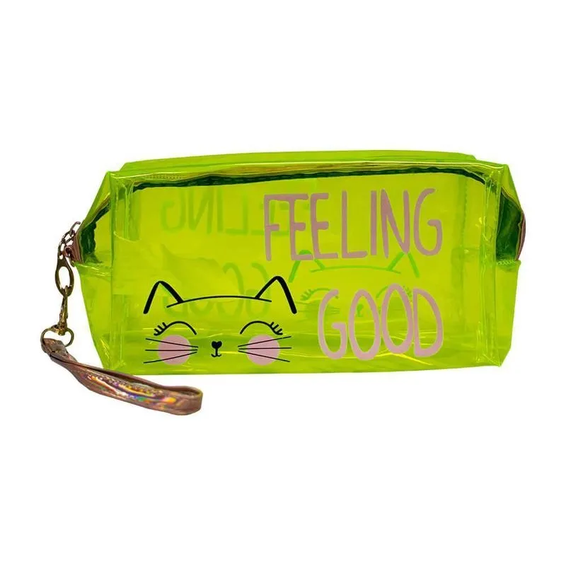 Necessaire Miau Transparente 25x16cm