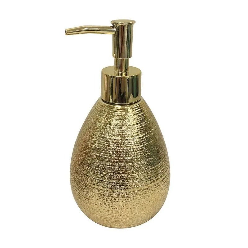 Dispenser Saboneteira 400ml Em Dolomita Dourado
