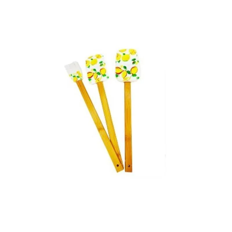 Bambo059 - Jogo C/3 Utensilios Limon Bamboo 30 Cm