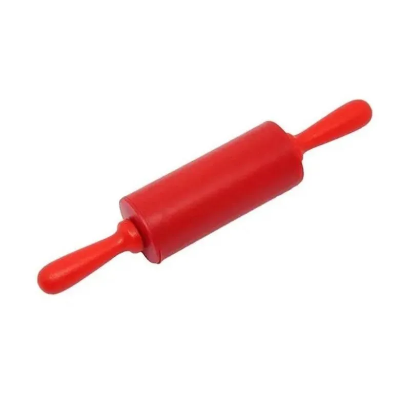 Rolo Massas Pão Pizza Silicone Vermelho 13cm