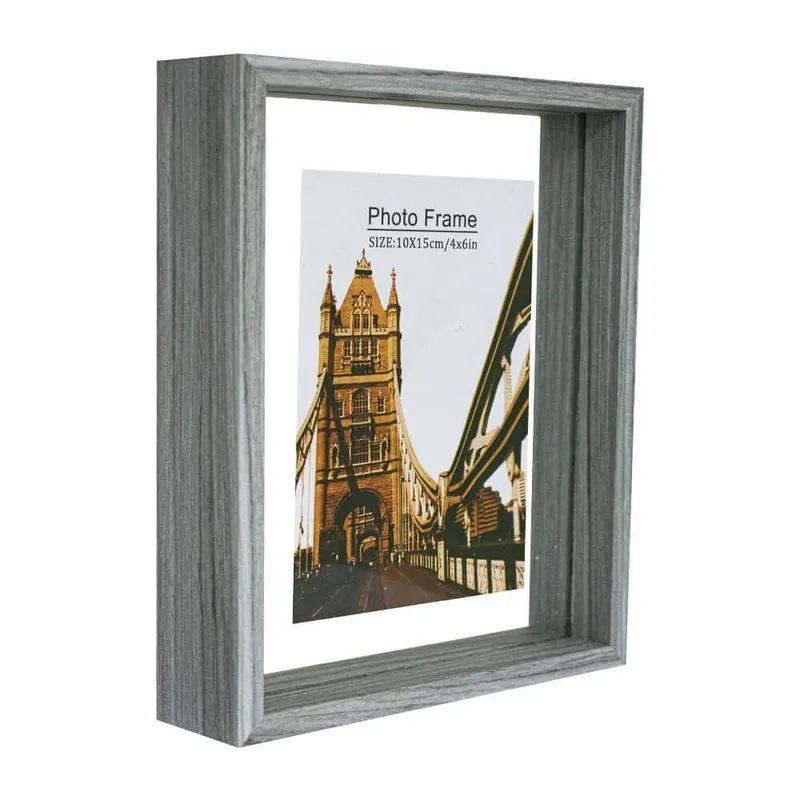 Porta Retrato Suspenso 10x15cm Cinza - Casambiente Pr072-cz