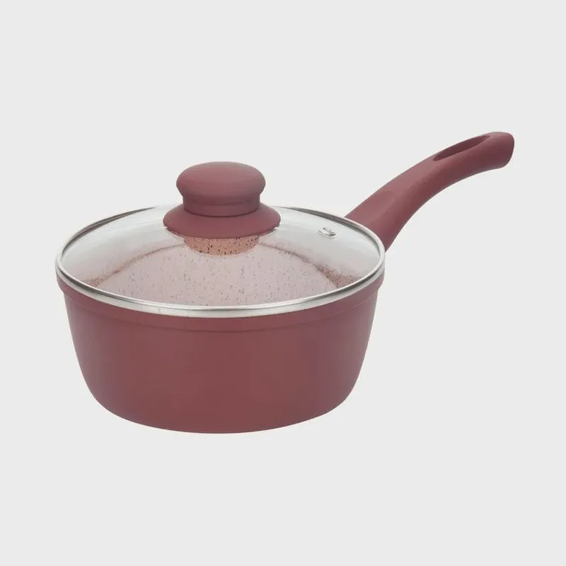 Panela de Indução Antiaderente Viena Vinho Revestimento Cerâmica 16cm - Casambiente