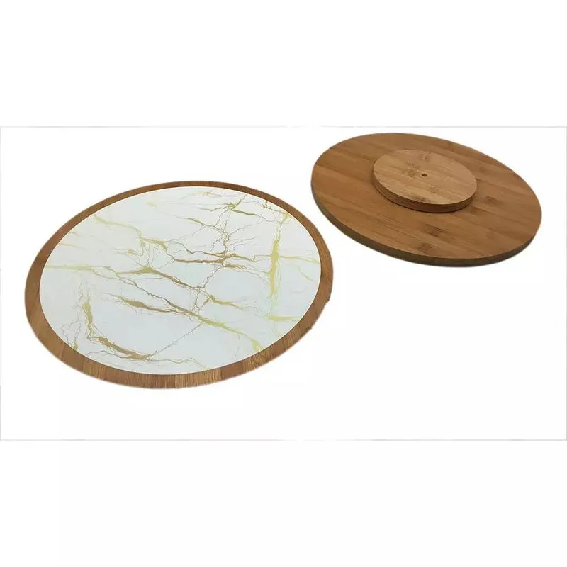 Prato Giratório Casa Ambiente Marmorizado 35cm